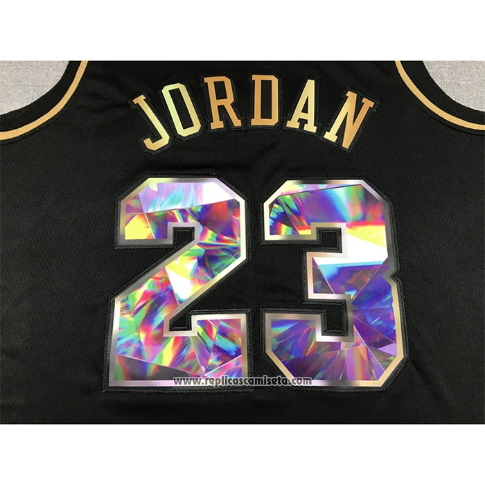 Camiseta Golden Edition Chicago Bulls Michael Jordan #23 2021-22 Negro